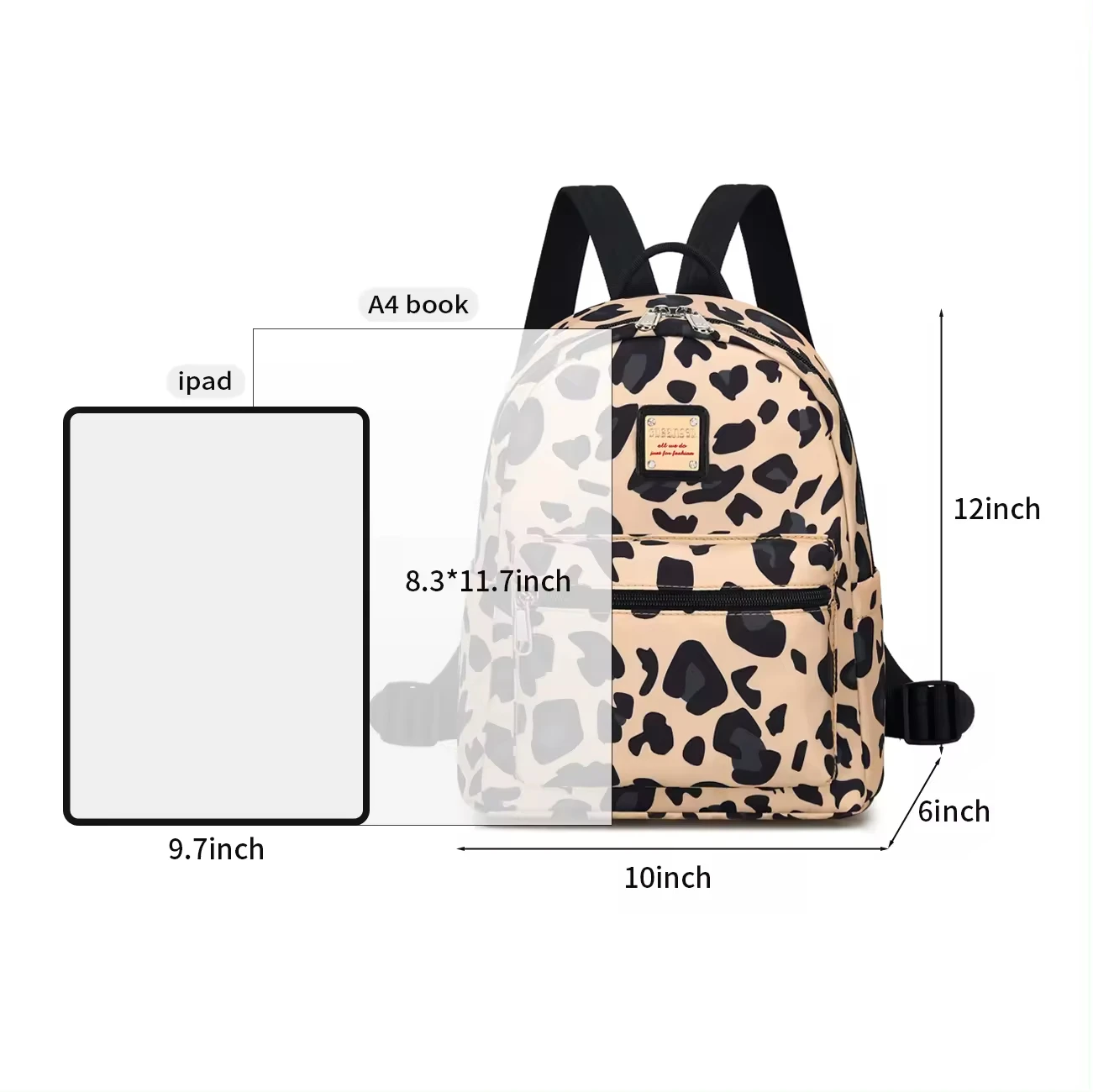 Mini mochila leve com estampa leopardo, mochila casual elegante de alta qualidade, mochila feminina, mochilas escolares de faculdade, 2168