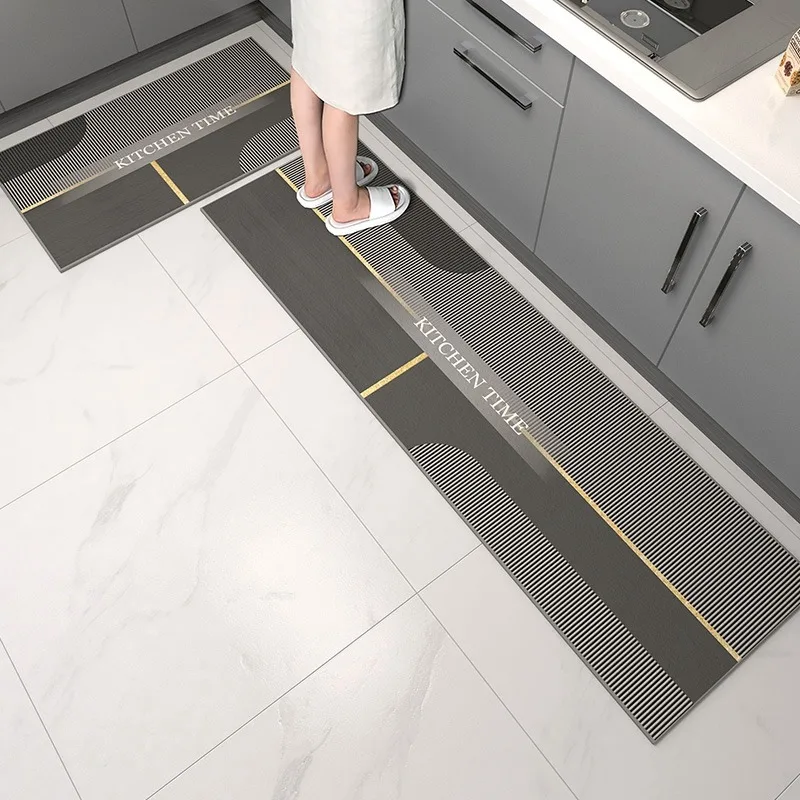 

Rug for Kitchen Floor Mat Water-absorbing Non-slip Foot Mats Runway Long Carpet Black Carpets Minimalist Home Decoration Rugs
