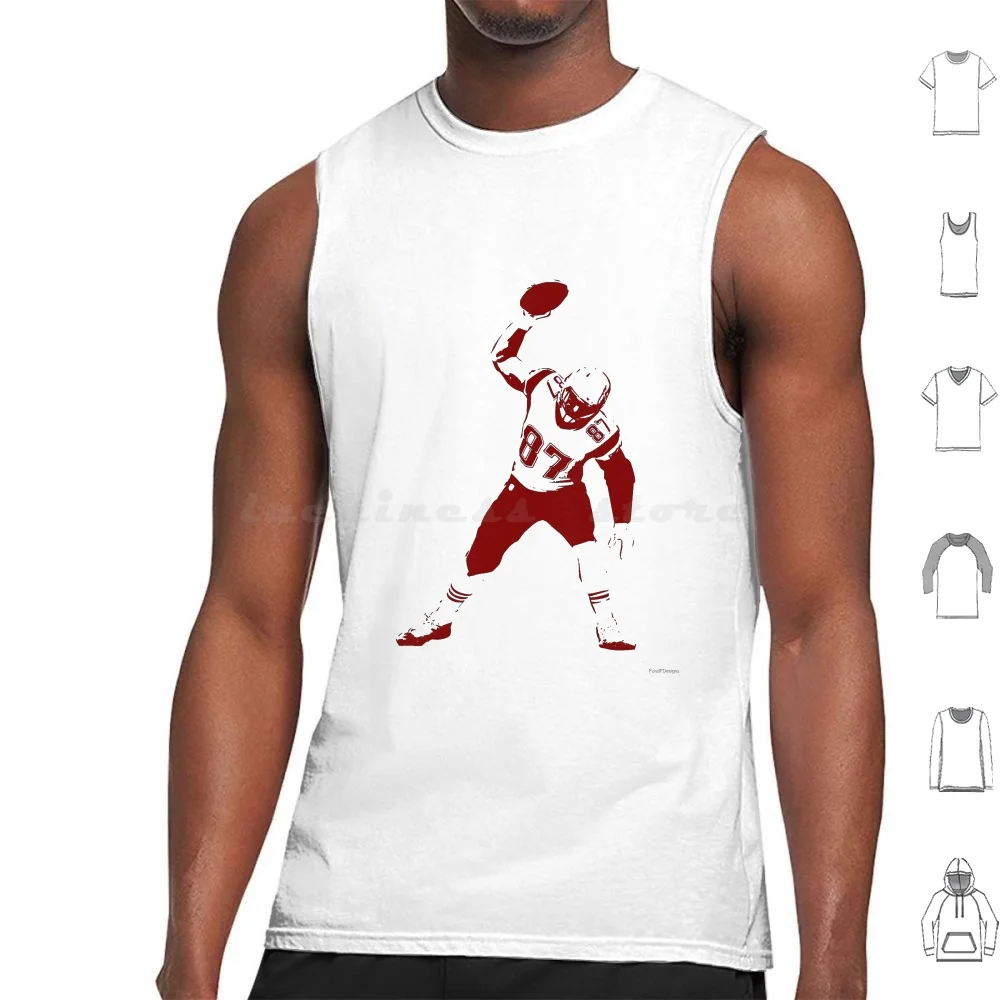 Football Gronk Spike Touchdown Tank Tops Print Cotton Football Tampa Bay New England Rob Gronkowski Patriots