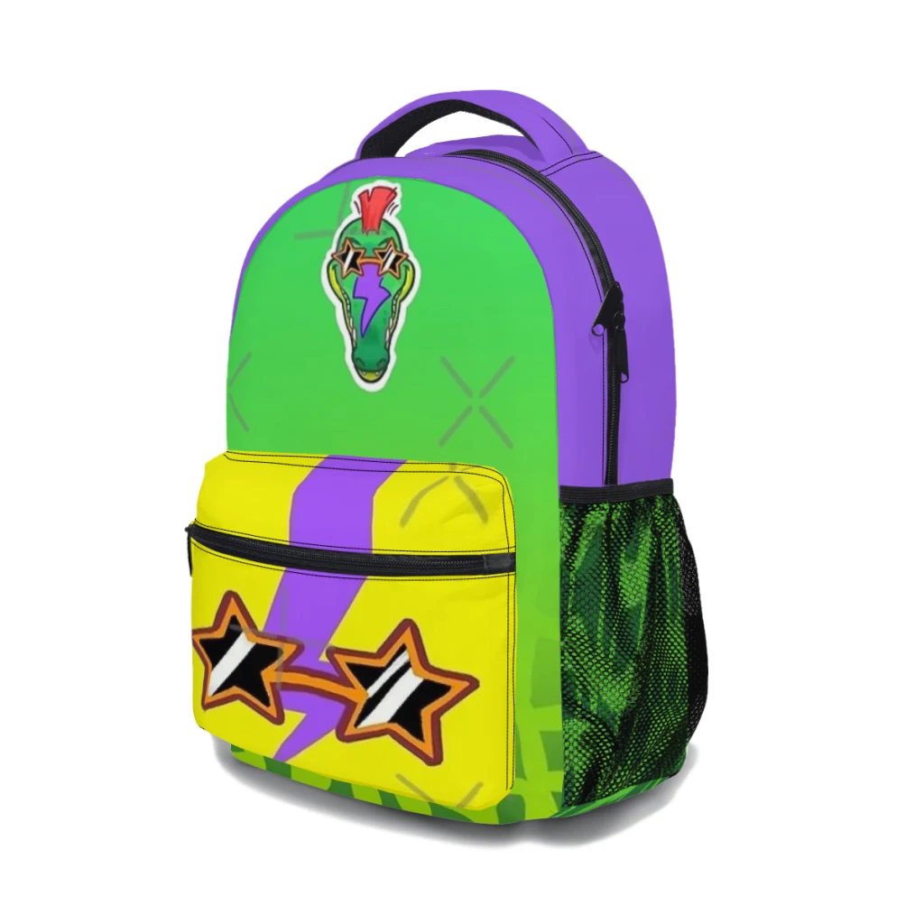 Montgomery Gator Fazbear Entertainment Cartoon School Backpack for Boys, Sac à dos étudiant de grande capacité, 17 po