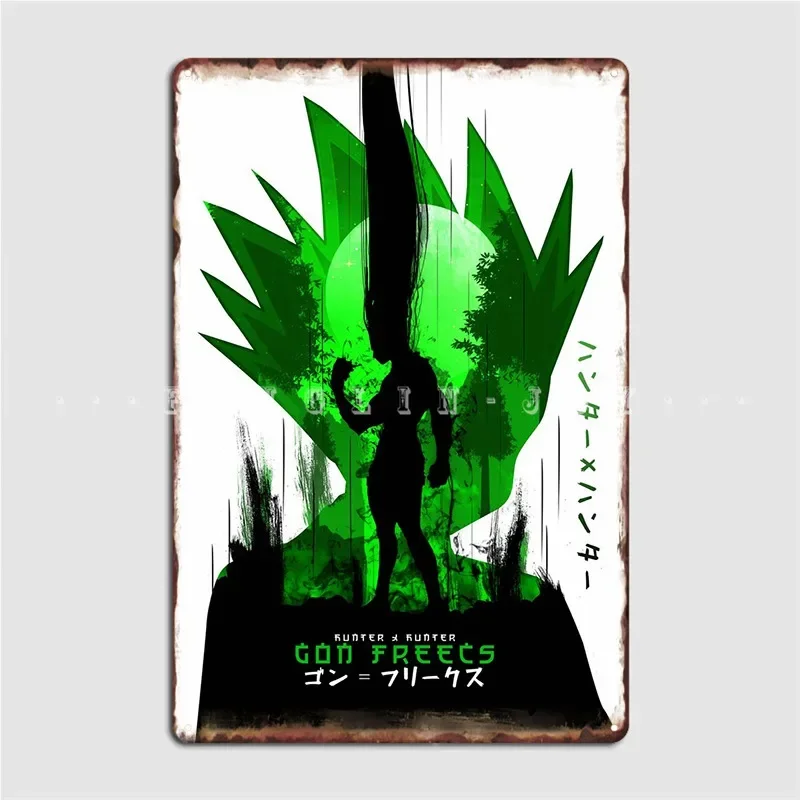 Gon Freecs-letrero de Metal para Bar, cueva, cine, garaje, cartel de estaño Retro