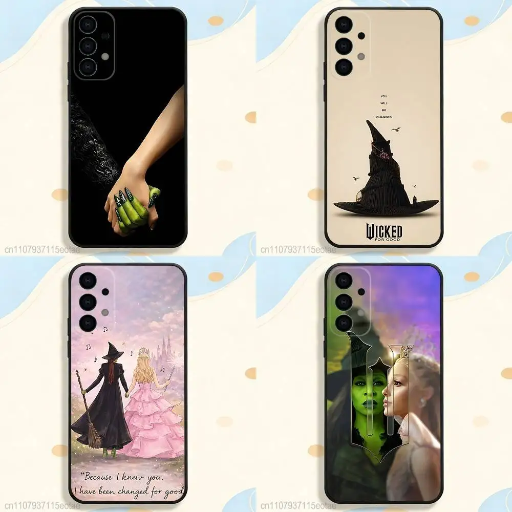 

W-Wicked Musical Green Pink Phone Case for Samsung S26 S24 S22 S25 Ultra S9 S20 FE S23 Plus S10 S21 Shockproof Funda Cover
