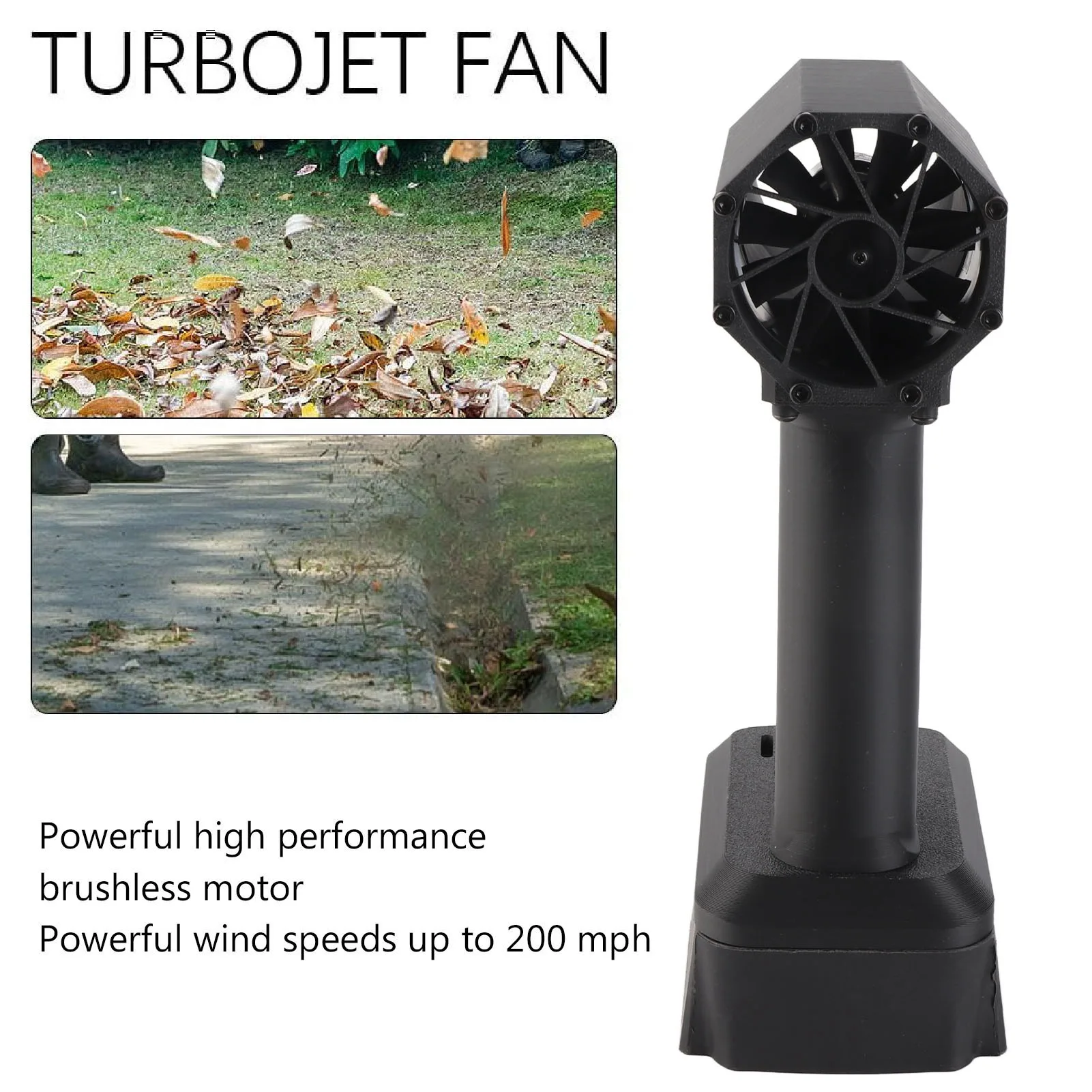 Peniup Listrik PETG 150000RPM Turbofan Kecepatan Tinggi Tanpa Kabel, Penyedot Debu Portabel untuk Pembersihan Mobil, Berkemah di Luar Ruangan, Pistol Tiup