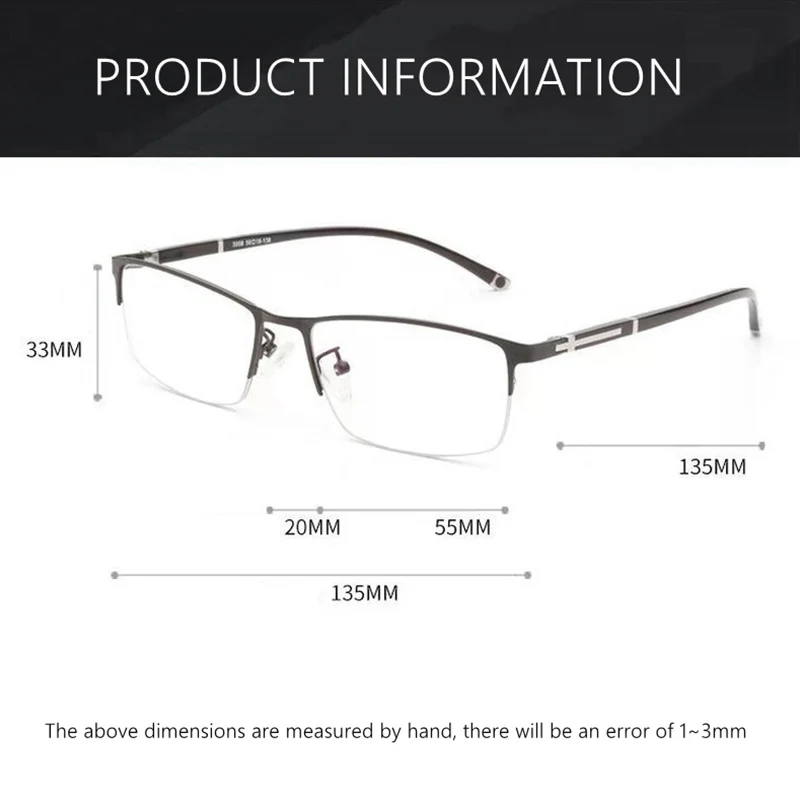 Photochrome Lesebrille Männer Progressive Multifokale Anti Blau Licht Lesebrille TR90 Hyperopie Presbyopie Brille – Detail 6