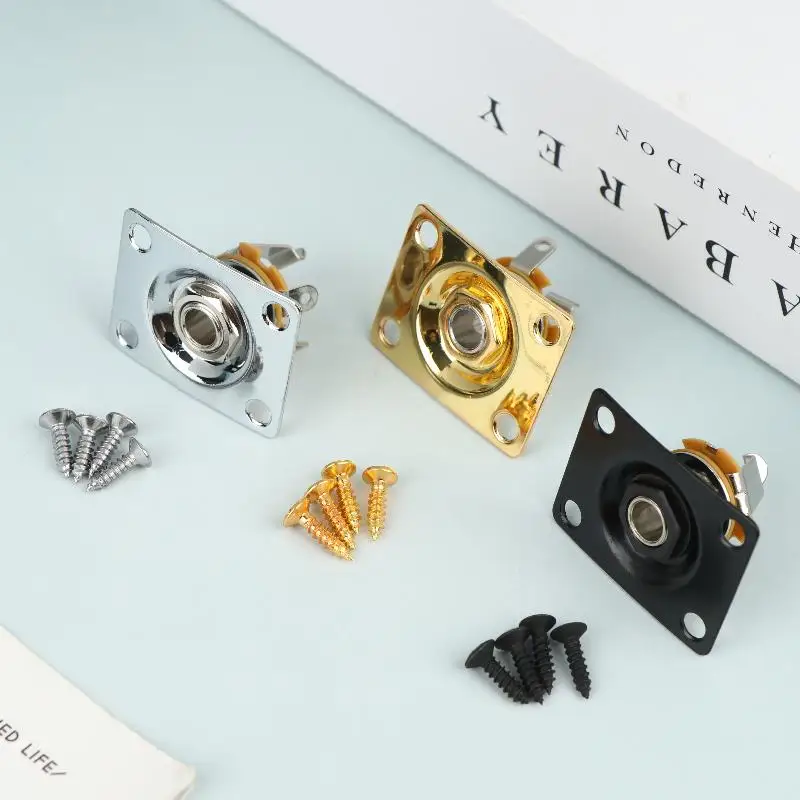 *Electric Guitar Jack Output Plate Guitar Output Jack Plate Square Shape Metal Compact Guitar Jack Socket Plate Guitar