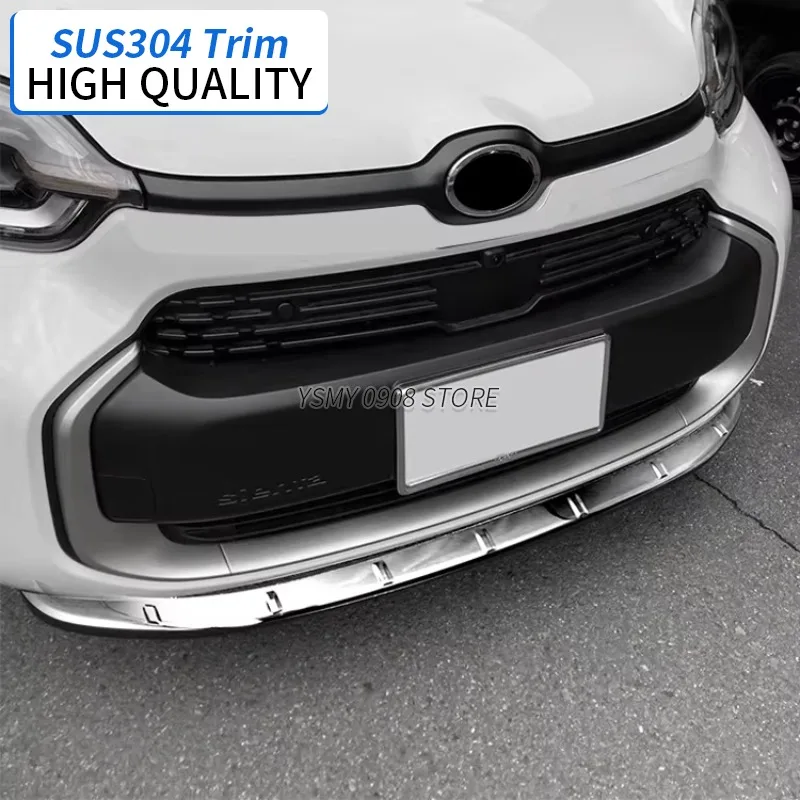 1Pcs Car Front Bumper Lower Lip Cover Trim Molding for Toyota Sienta 10 2023 Chrome Styling Stainless Steel Exterior Accessories