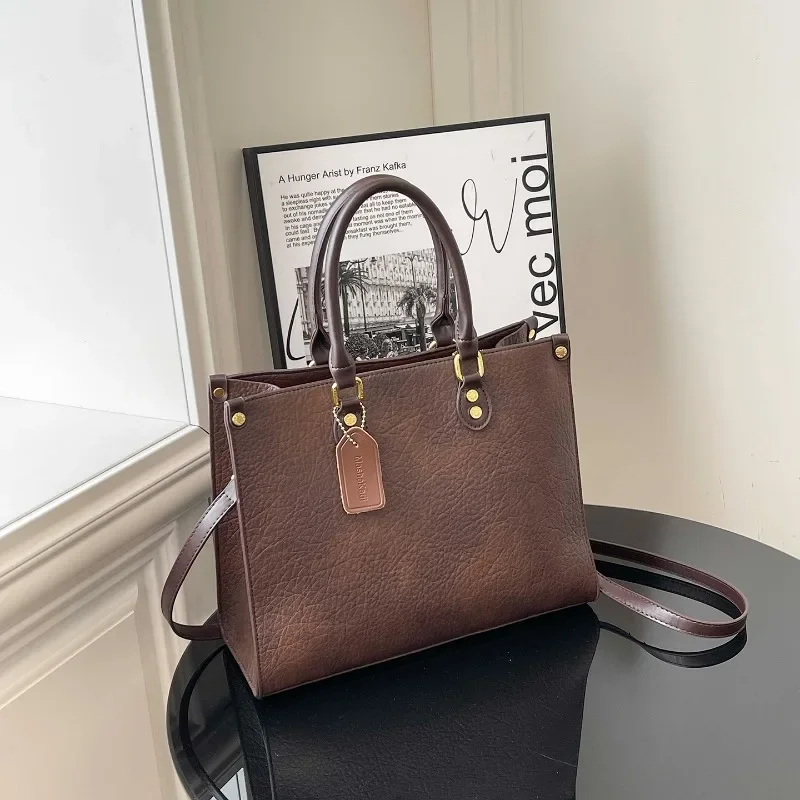 Minimalist Unique Casual Handbag For Women Everyday Use Solid Color Messenger Bag Durable Commuter Style Mom' Bag