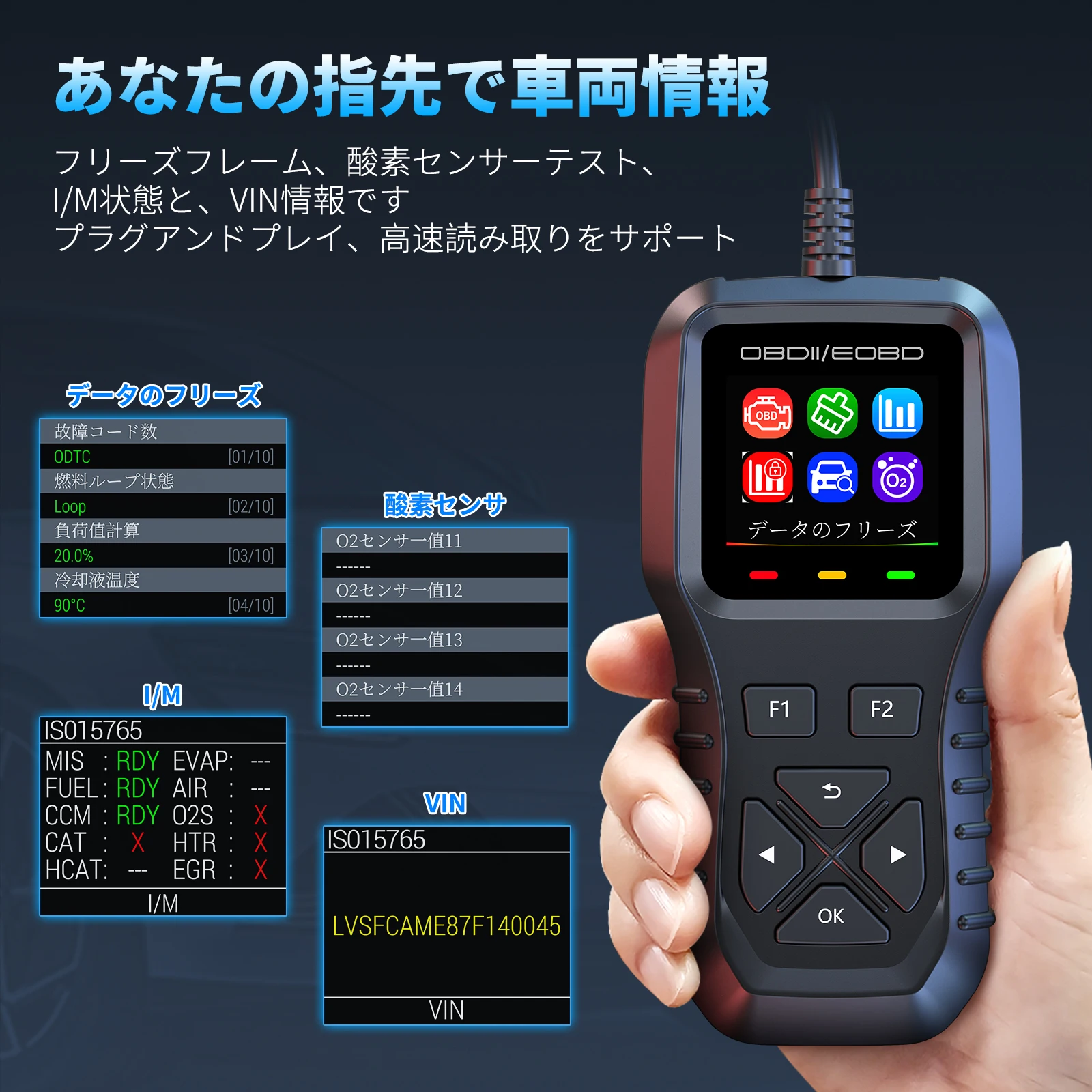 WiiYii Direct Factory K1 Skaner OBD2 1 rok gwarancji Ekran LED 1,77 cala Połączenie Type-C Uniwersalne dopasowanie 12 języków 100%