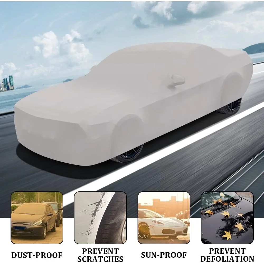 Indoor Car Covers For Dodge Challenger Velvet Stretch Protection for Automobiles for Dust-Proof Underground Garage Car Show