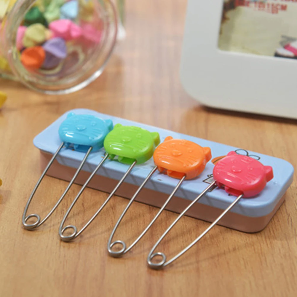 

4 Pcs Pins Brooch Newborn Nappies Safety Decorative Clothes Child Cartoon Aldult for