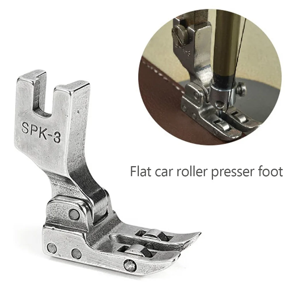 

2pcs Sewing Machine Foot Stainless Steel Roller Bearing For Industrial Sewing Machine Parts Replacement Metal Presser Feet High
