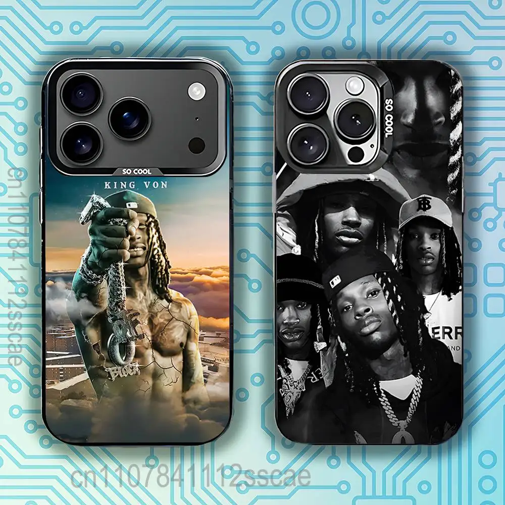 

Raper K-King Von Phone Case For iPhone 17,16,15,14,13,12,11,Pro,Max,Plus,E,Air,Mini Black Tpu IMD Cover