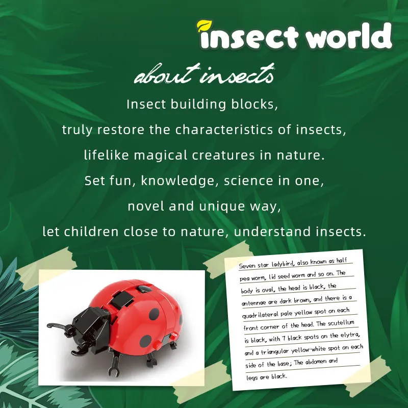 

Набор строительных блоков Mantis Insects — долговечная игра для детей, отличные коллекционные модели, карабин, крикет, Blattodea и многое другое