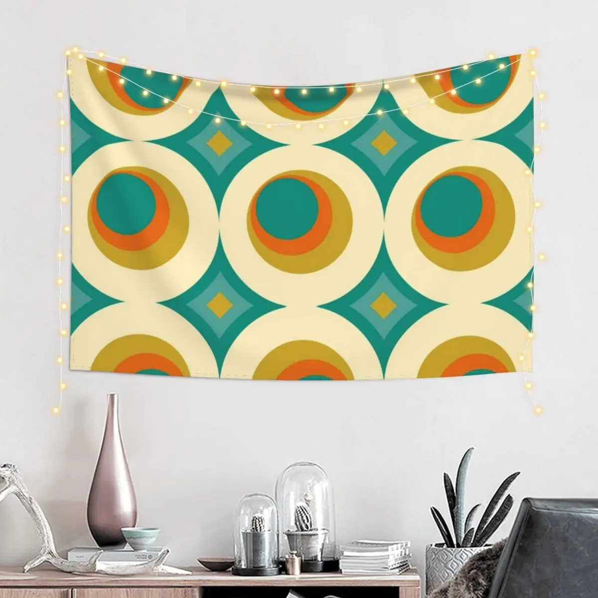 Mid-Century Modern Splash Tapestry Room Decoration Aesthetic Room Decor Things To Decorate The Room Tapestry