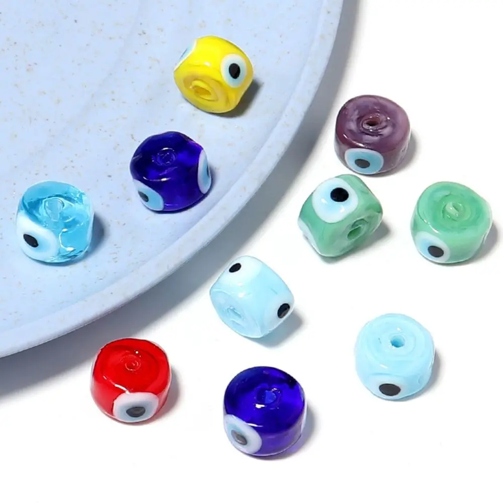 20pcs 9mm Lucky Eye Bead Round Turkish Lucky Eye Glass Bead DIY Arts Crafts Handmade Bracelets Bead Bag Charms