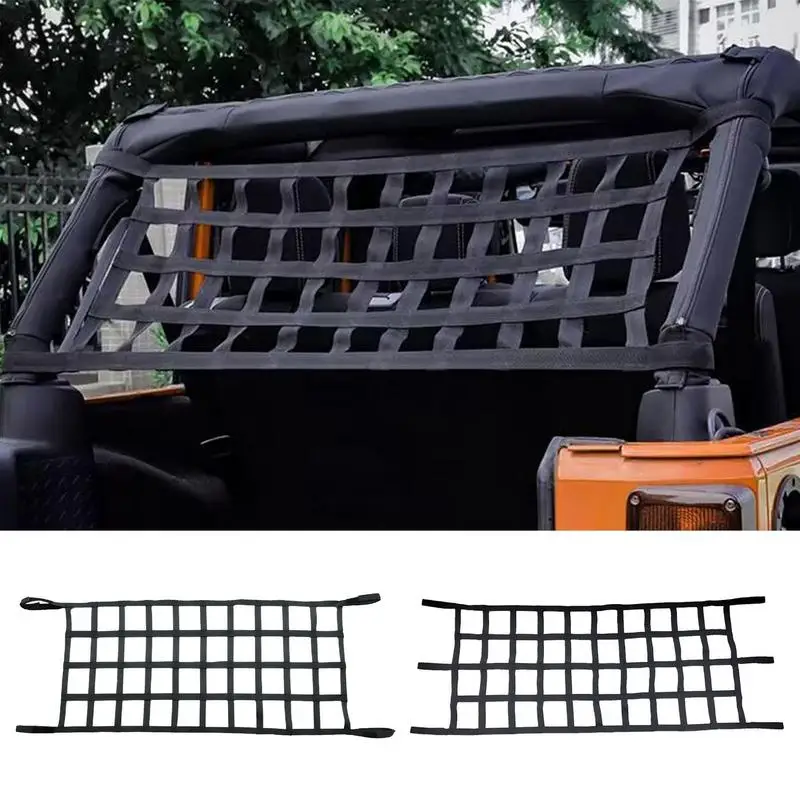 Car Roof Hammock 61.4x19.7 Inches Cargo Net Hammock For Car Hammock Storage Car-Net Accessories Waterproof Car Top Net