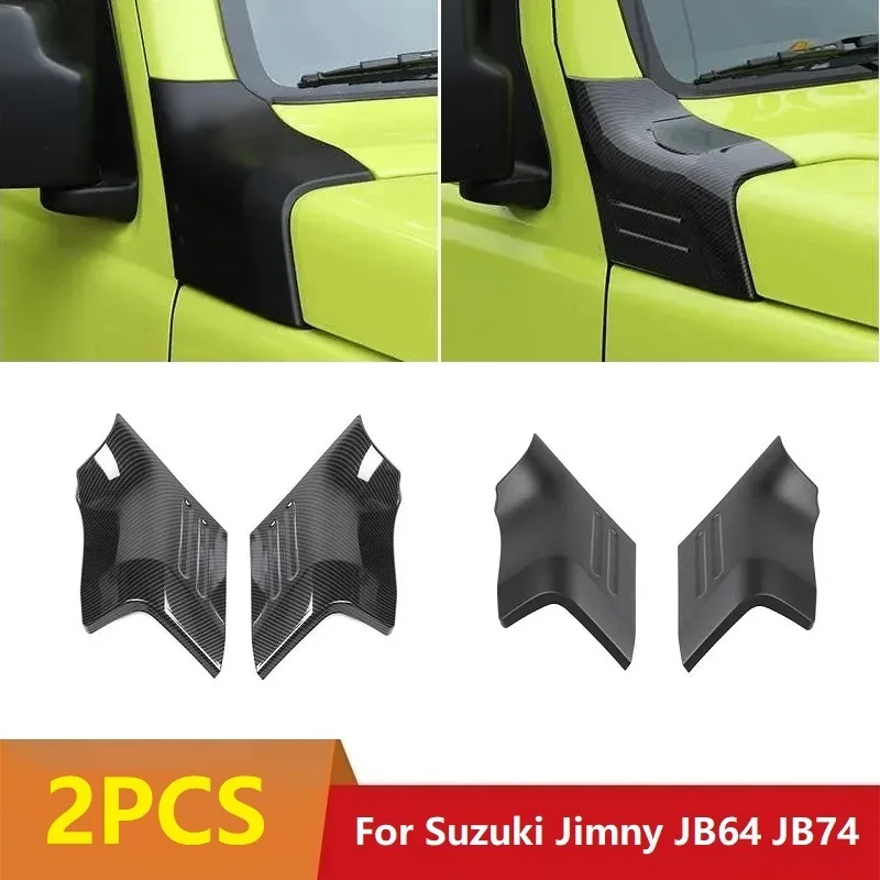 

2PCS Car Engine Angle Cover Hood Decoration Cover Trim For Suzuki Jimny JB64 JB74 2018-2022 Сузуки Джимни 2019 Exterior Styling