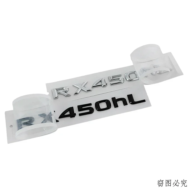 

3D Glossy Black ABS Letter Emblem for Lexus RX450hL RX450h RX200t ES200t ES300h IS300 GX470 GX460 Car Side Rear Trunk Sticker