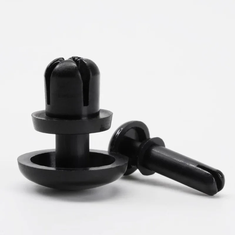 100pcs 2mm 2.6mm 3mm 3.5mm 4mm Black R Type Nylon Plastic Press Rivet Clip Expansion Tube Anchor Plug for PC Board Fixing