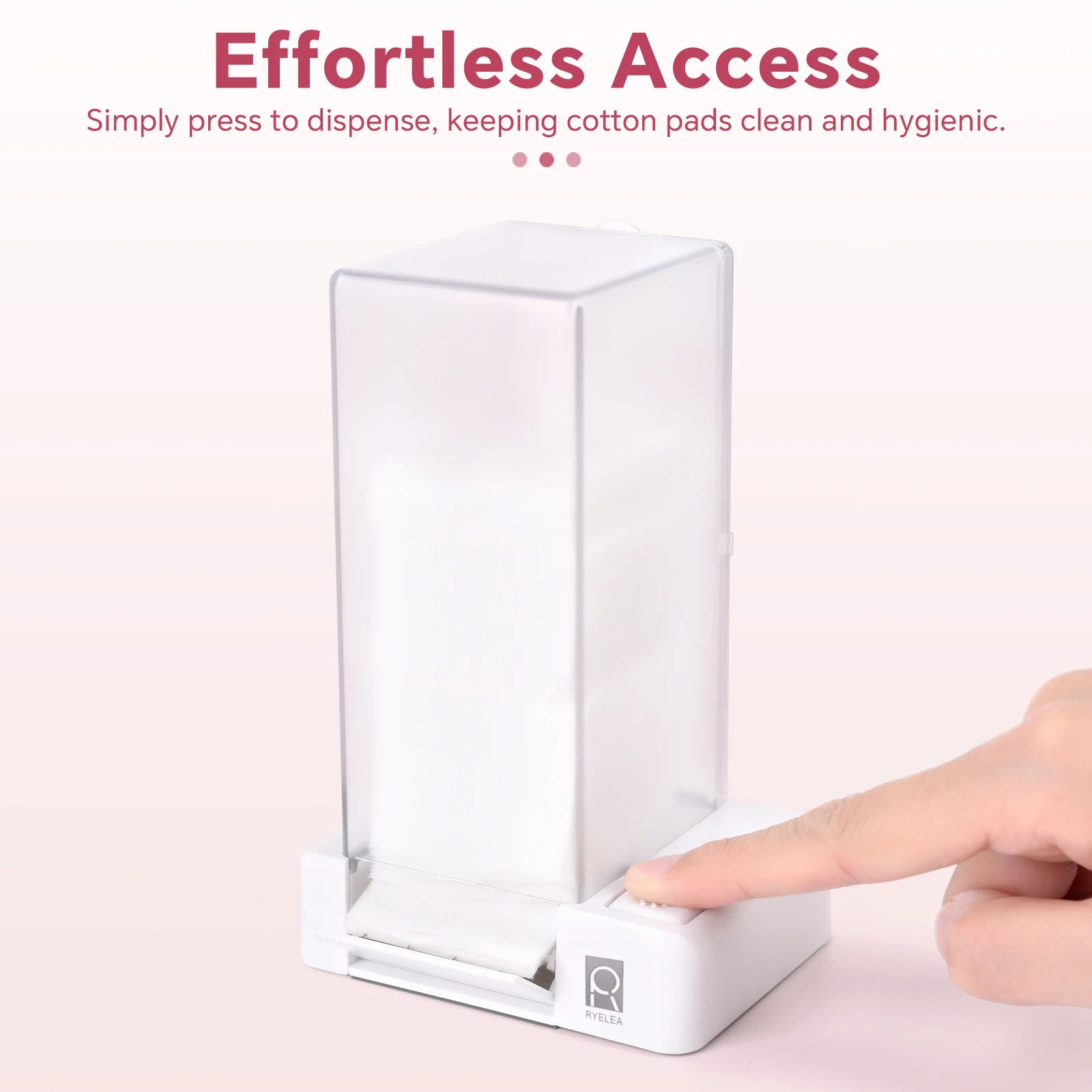 

Cotton Pad Dispenser Automatic 1PC White Press Type Makeup Cotton Storage Box Desktop Cotton Container For Lint Free Nail Wipes