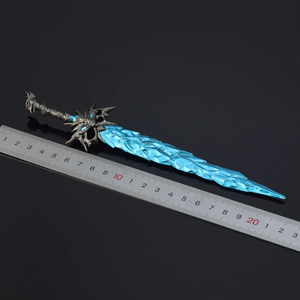 21CM Naraka Bladepoint gra peryferia Ice Soul długi miecz w całości z metalu broń Model ozdoby miecz kolekcjonerski zabawka Cosplay prezent