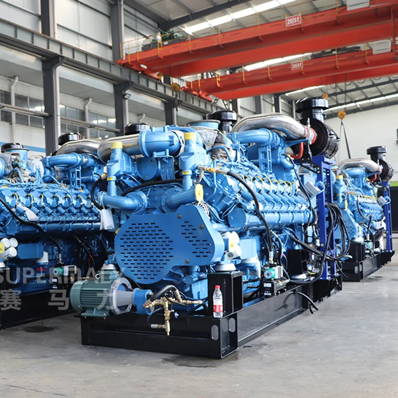 Benzingeneratoren 1 MW / 2 MW Biogas-Pflanzengenerator mit Behälter