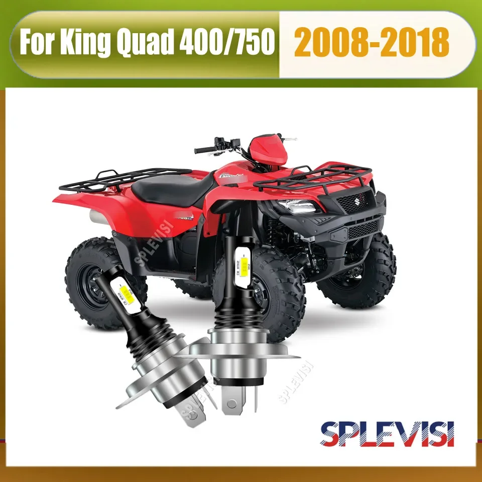 H4 LED Whtie Headlight - Convenient, Plug And Play In 10 Mins For Suzuki King Quad 400 750 2008 2009 2010 2011 2012 2013-2018