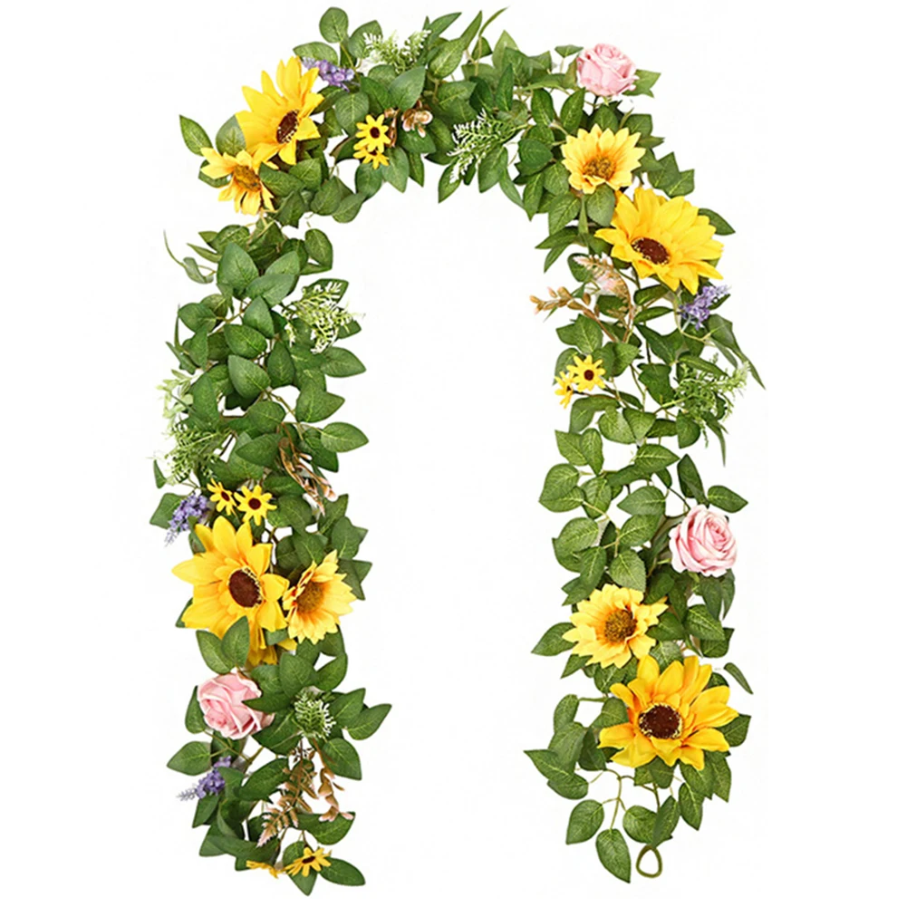 

Realistic Sunflower Vine Decoration for Indoor and Outdoor Spaces Low Maintenance Floral Garland for Any Event