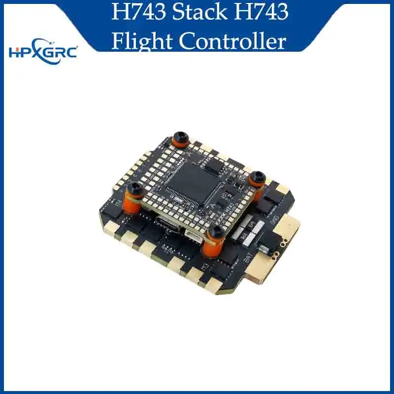 

HPXGRC H743 Stack H743 Flight Controller ICM42688P with BLHeli_32 80A/100A ESC 3-8S LIPO 30.5x30.5mm for FPV Racing Drone RC