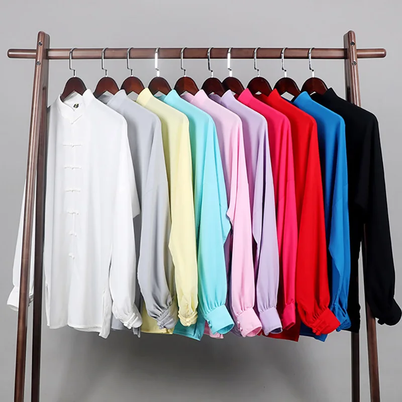 Kung Fu Uniform Traditional Chinese Clothing Long Sleeved Wushu TaiChi Men KungFu Uniform Suit Uniforms Tai Chi Exercise Clothes