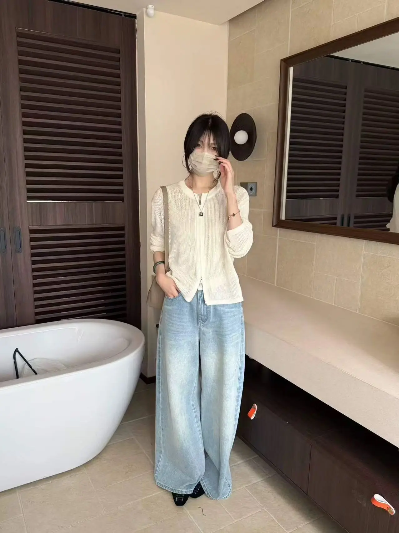 

Женский легкий вязаный кардиган Lilian Legacy с вырезами, на молнии, дышащий, комфортный, новый стиль, весенняя мода