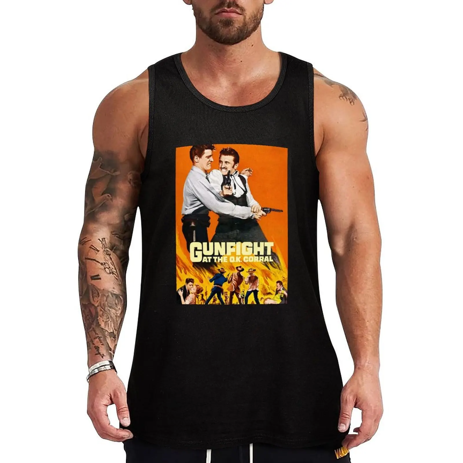 

Gunfight at the O.K. Corral vintage Tank Top Casual Loose Tank Top Sleeveless Summer Beach Shirt
