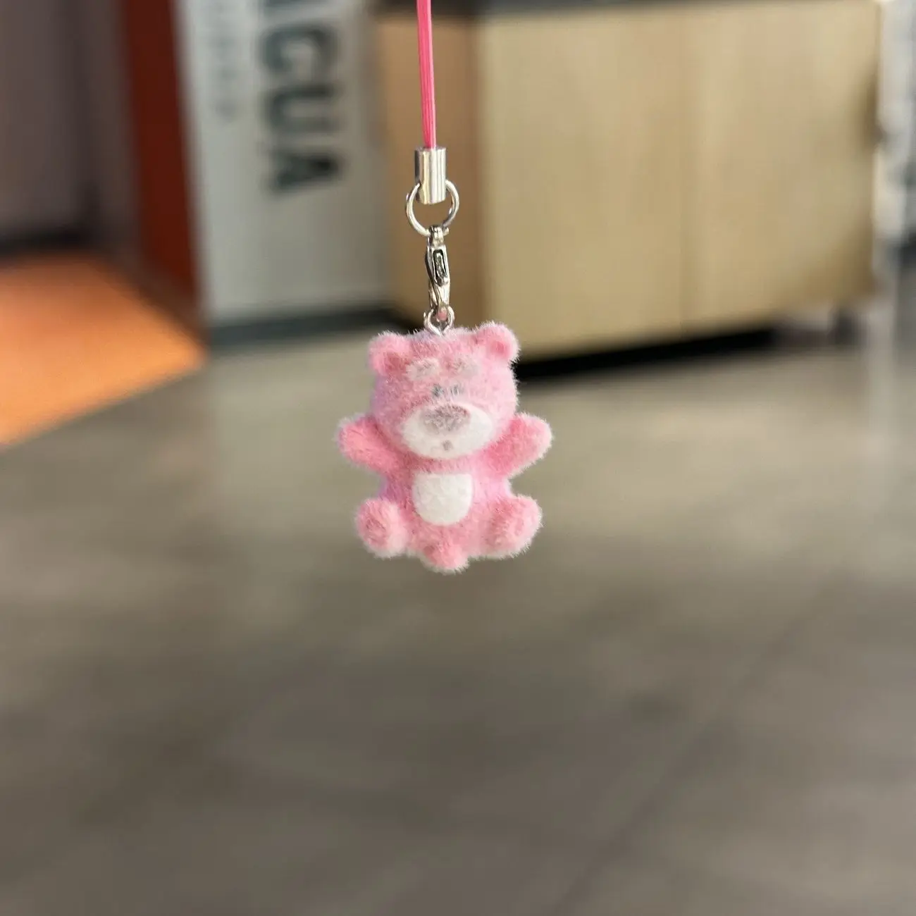 스위트 베어 전화 매력 펜던트 귀여운 키 체인 케이스 아이폰 15 CCD 카메라 Airpods 이어폰 Schoolbag Ins Korea New