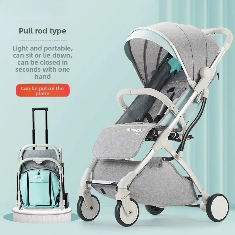 

Коляска может сидеть и лежать, сверхлегкая портативная складная тележка-зонтик, четырехколесная детская ручная тележка, детская коляска