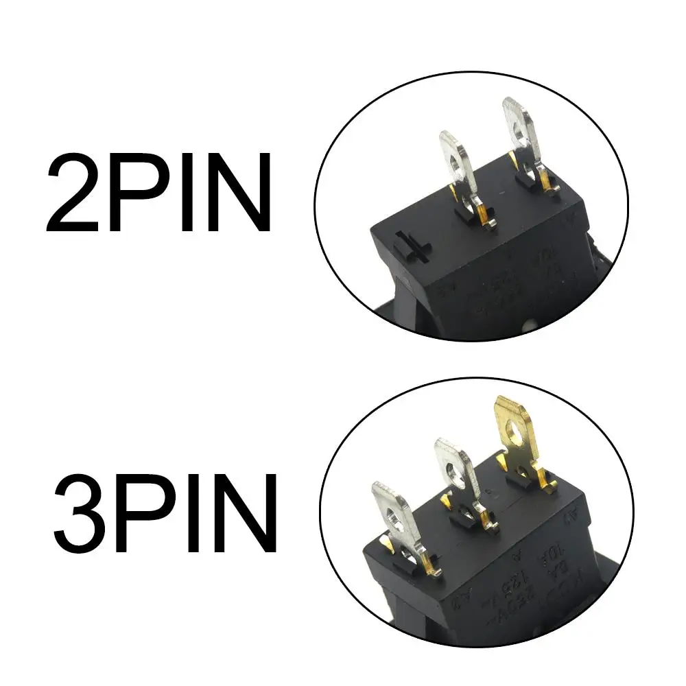 1PCS/lot oil-proof and dust-proof ON/OFF KCD1 Waterproof switch 3PIN red with lights button rocker power switch