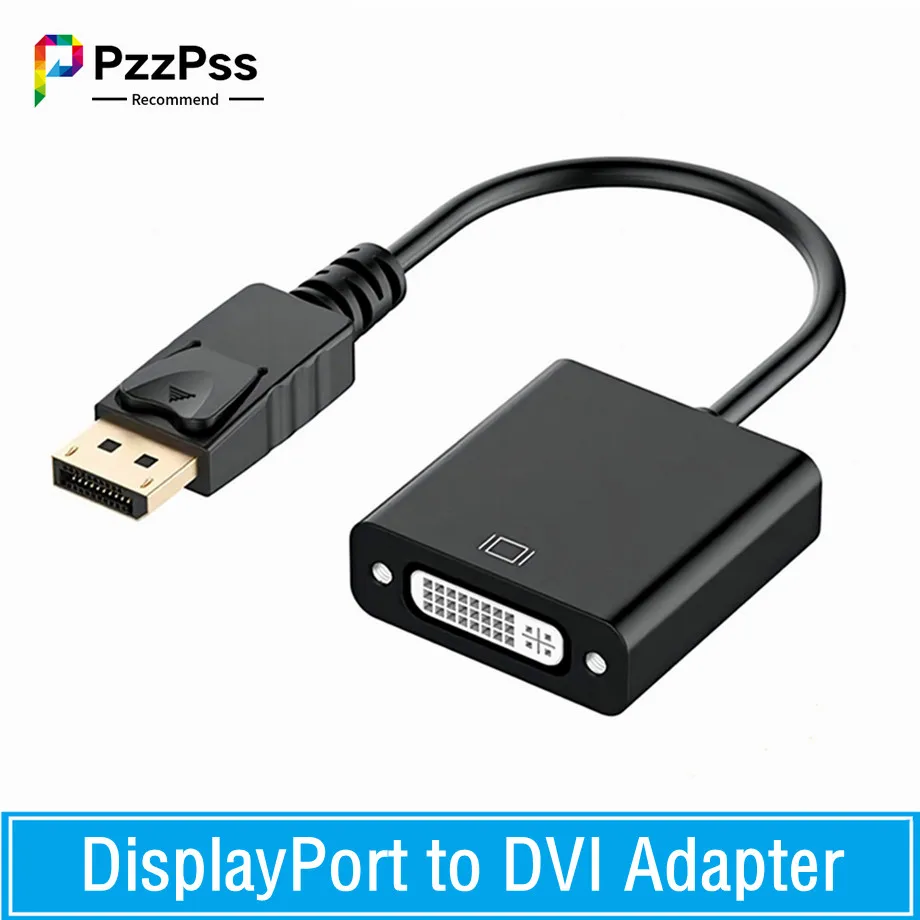 DisplayPort do DVI Adapter do kabla Port wyświetlacza konwerter DP do DVI HD 1080p męski na żeński do laptopa Monitor HDTV projektora