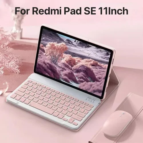 Funda para Xiaomi Redmi Pad SE de 11 pulgadas, funda para teclado inalámbrico Bluetooth Redmi Pad SE 11 pulgadas accesorios magnetismo