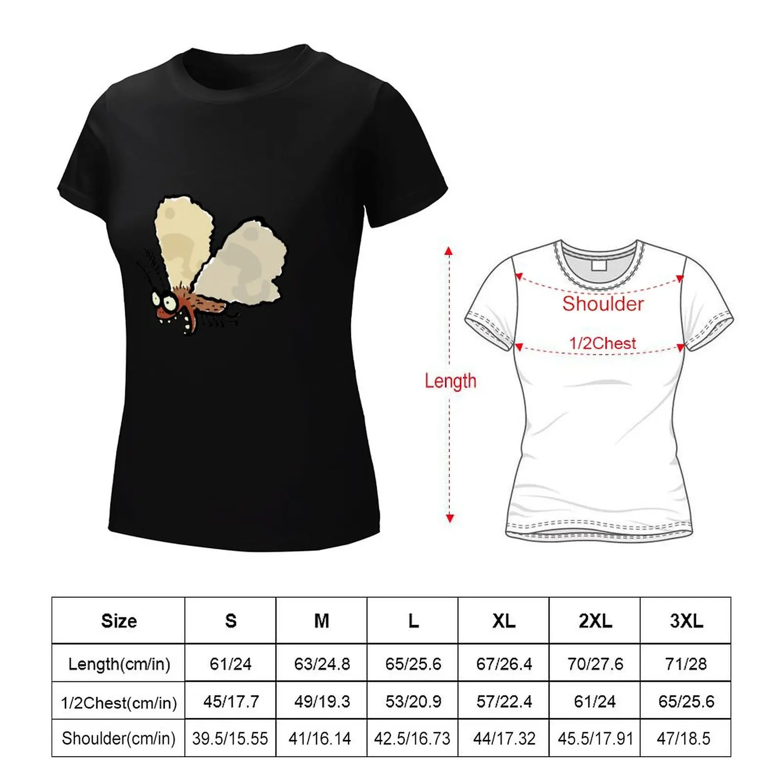 Melli, the mean moth T-Shirt funny plus sizes customizeds t shirts for Women loose fit