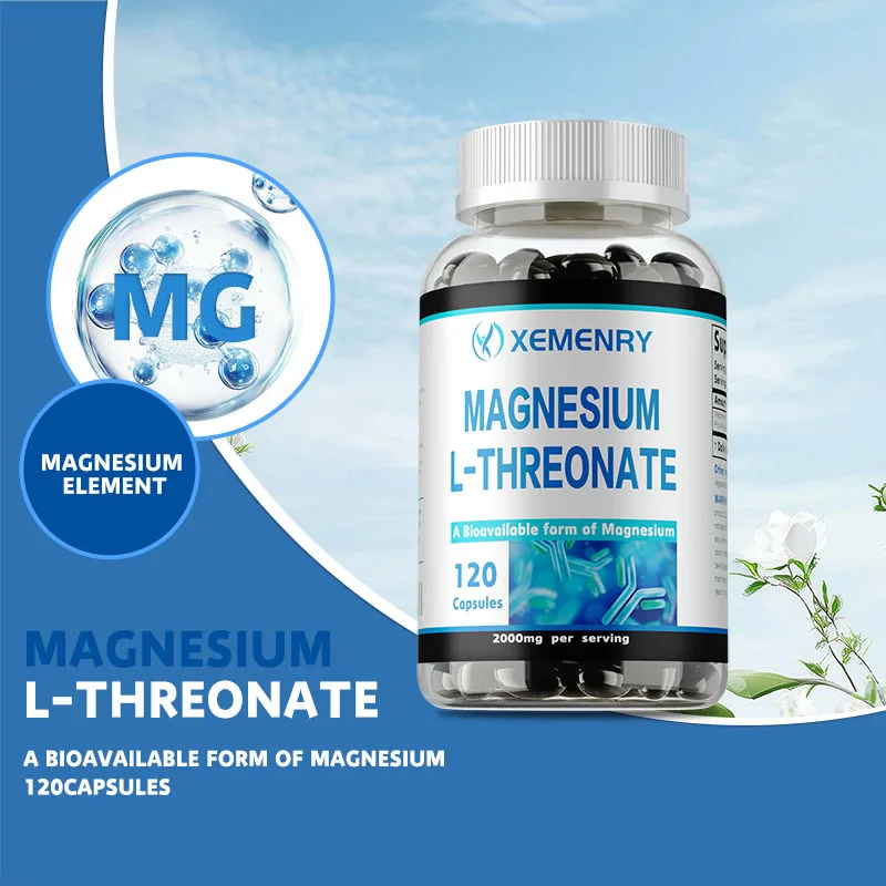 Magnesium L-threonaatcapsules - verhoogt de gezondheid van de hersenen, geheugen en focus, slaap en herstel, vermindert vermoeidheid