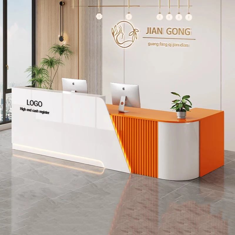 

Beauty Cashier Reception Counter Simple Luxury Office Modern Reception Desk Modern Salon Theke Empfang Commercial Furniture