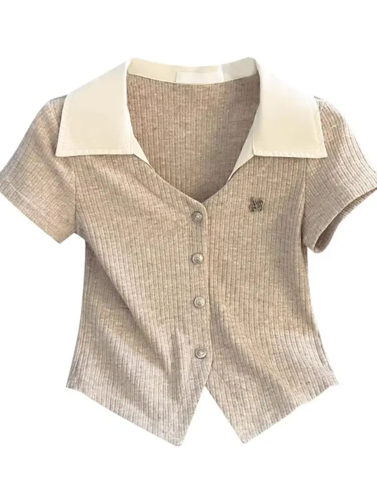 صيف جديد Sle ort Sve سترة مفتوحة المرأة الحلو والتوابل فتاة الخصر Cinched سبليت طول أعلى اللون تصميم Blo