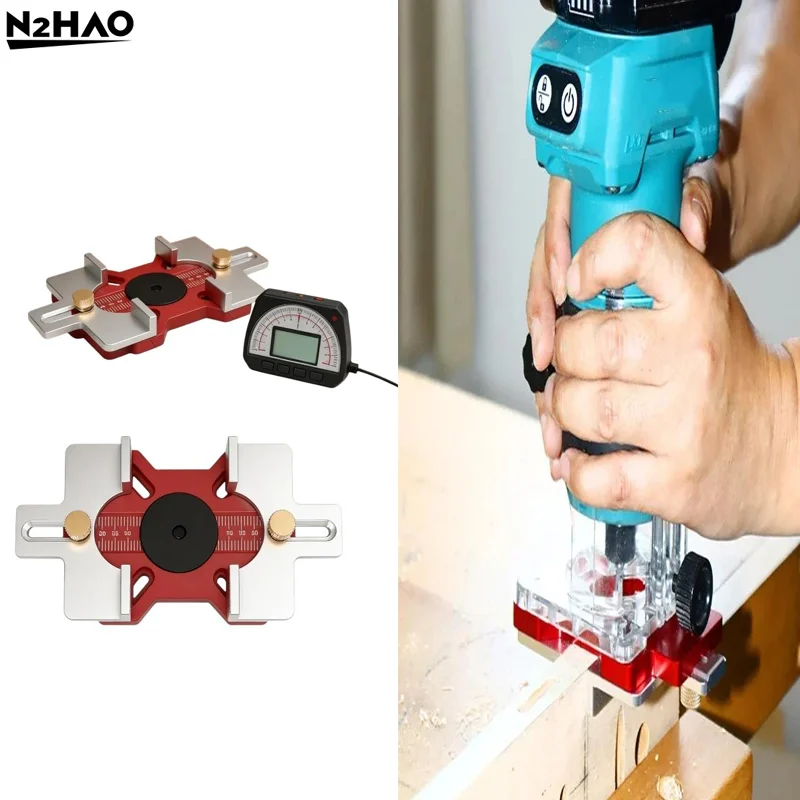 1PCS New Woodworking 2-in-1 Slotted Invisible Fastener Slotting Bracket Mortising Jig Trimmer Router Tool Fastening Bracket