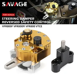 SAVAGE Steering Damper Stabilizer For HONDA VFR800F VFR800Fi VFR800 VTEC Motorcycle Adjustable Reversed Safety VFR 800 F FI