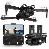 IDEA12Pro Drone with 1080p adults Camera 2 Batteries Dual Cameras RC Quadcopter 5G WiFi FPV Optical Flow Brushless for Beginner