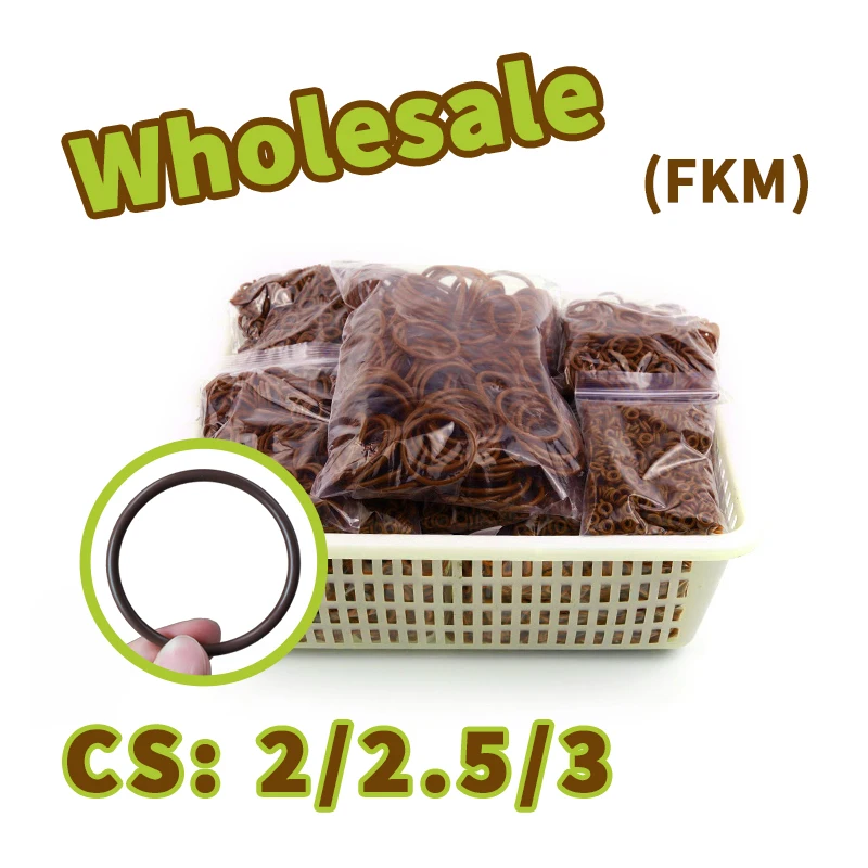 

FKM уплотнительное кольцо CS2/2.5/3 мм, толщина, оптовая продажа, уплотнительный элемент, коричневая фторкаучуковая прокладка, уплотнительное кольцо, резиновая эластичная Бесплатная доставка