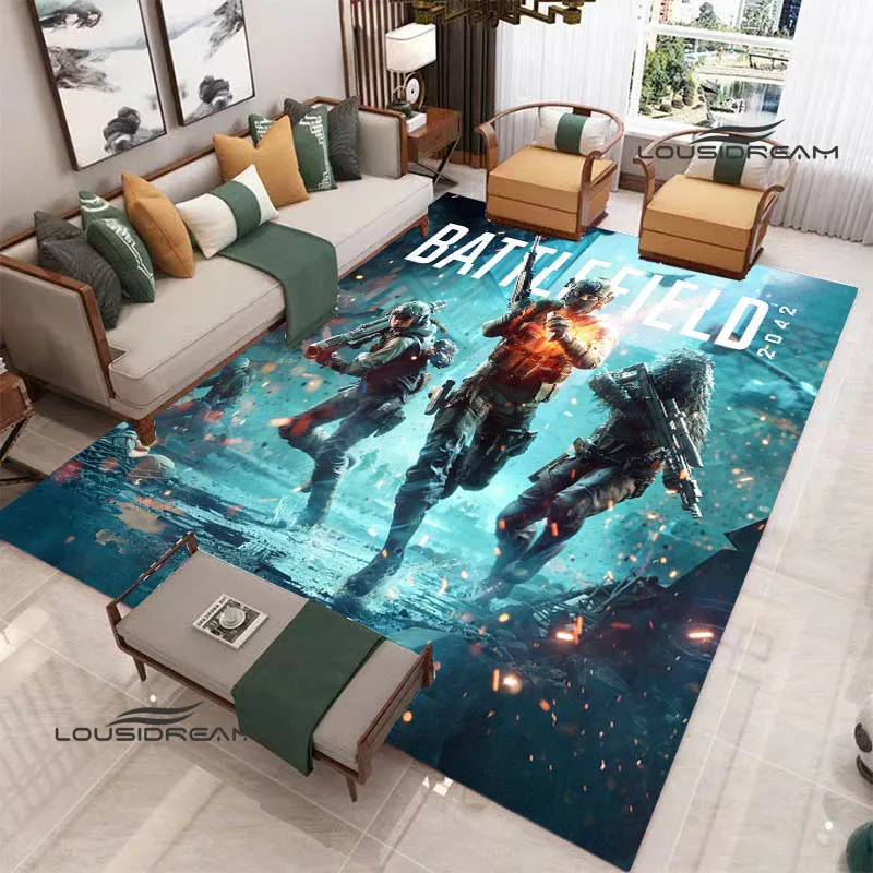 3D game Battlefield Printed carpet non-slip carpet bedroom decor outdoor rug Yoga mat bedroom decoration birthday gift