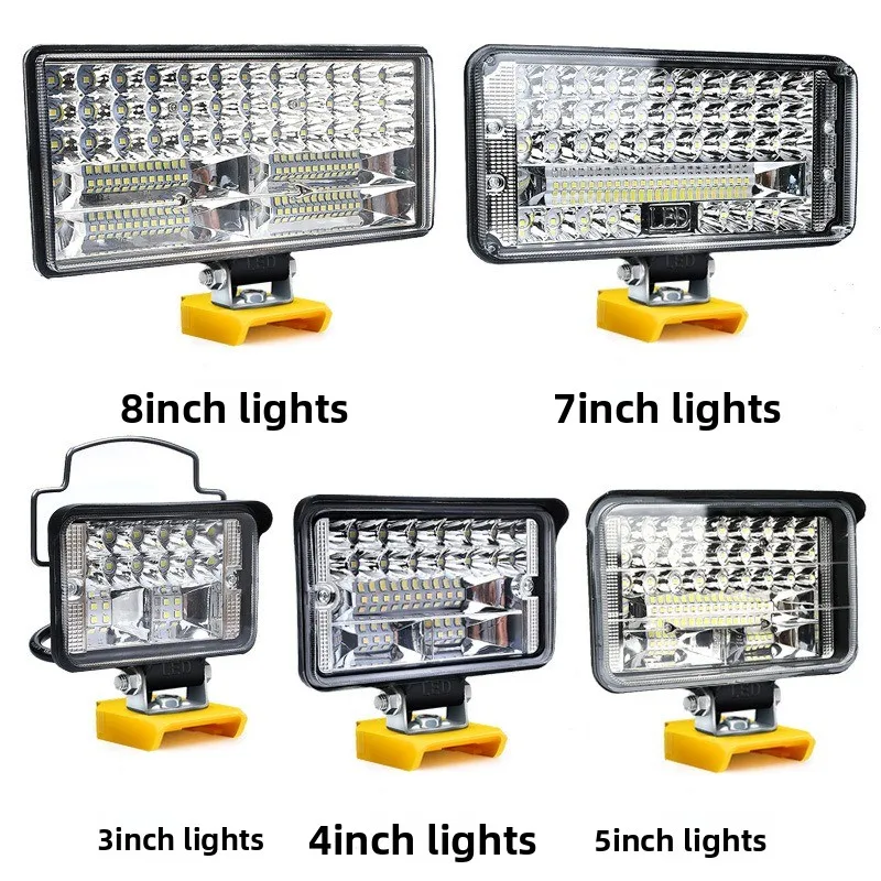 

54-204W 11800LM Flashlight Cordless Flood Light for Outdoors Job Site Lighting LED Work Light for Dewalt Li-ion Battery