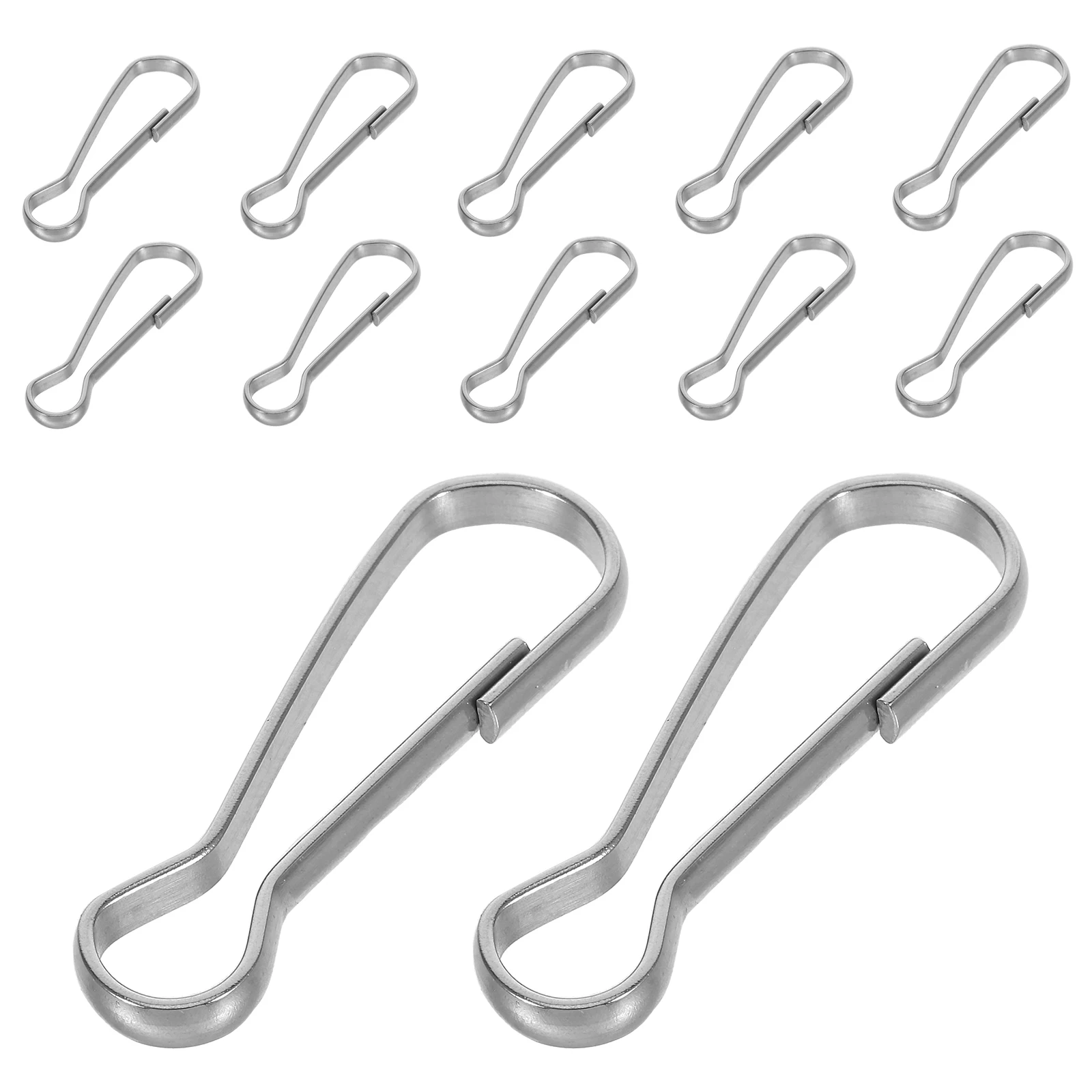 

30 Pcs Adjustable Flagpole Clips Outdoor Fence Accessories Stainless Steel for Rope