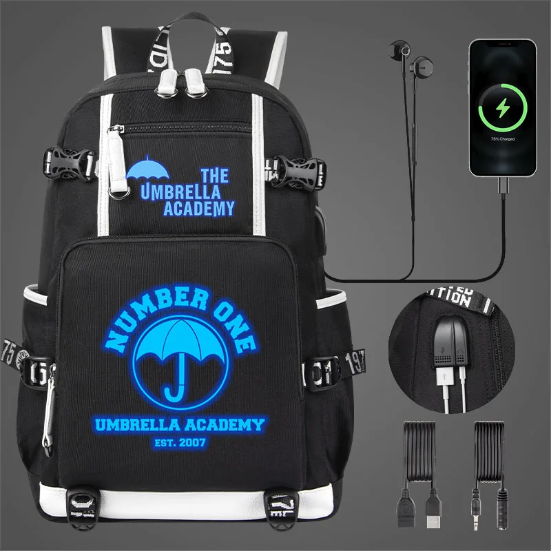 Imagem -03 - Guarda-chuva Academia Crianças Schoolbag Fluorescente Luminosa Mochila Menino Menina Estudantes Escola Mochila Adolescente Portátil Bolsa de Ombro o