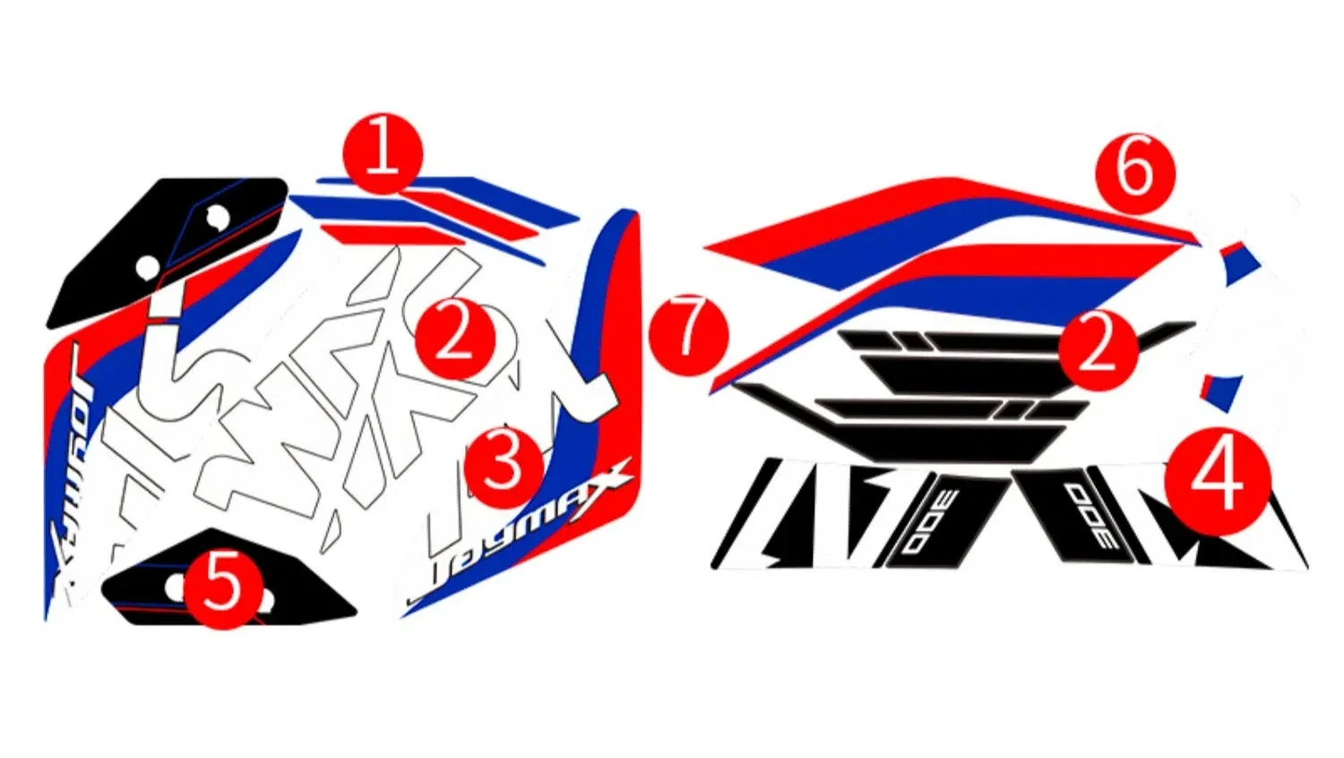 FOR SYM Joymax Z300 Motorcycle 3D Gel Decals Accessories Fuel Tank Decorative Protective stickers